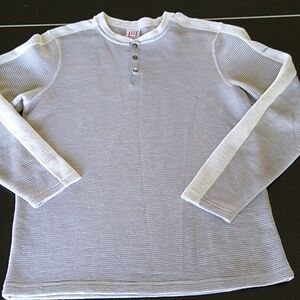 Avalanche Gray and White Men's Henley